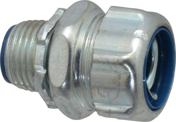 Thomas & Betts - 1/2" Trade, Steel Threaded Straight Liquidtight Conduit Connector - Insulated - Eagle Tool & Supply