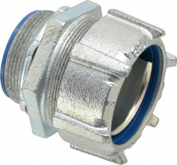 Thomas & Betts - 2" Trade, Steel Threaded Straight Liquidtight Conduit Connector - Insulated - Eagle Tool & Supply