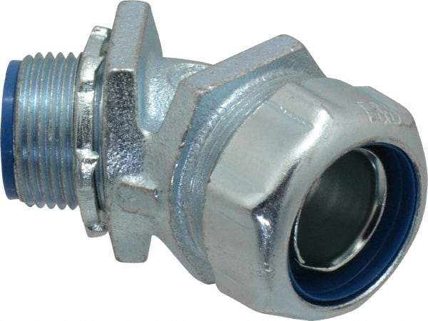 Thomas & Betts - 3/4" Trade, Malleable Iron Threaded Angled Liquidtight Conduit Connector - Insulated - Eagle Tool & Supply