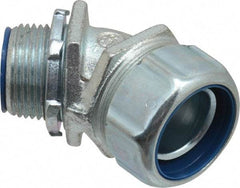 Thomas & Betts - 1" Trade, Malleable Iron Threaded Angled Liquidtight Conduit Connector - Insulated - Eagle Tool & Supply