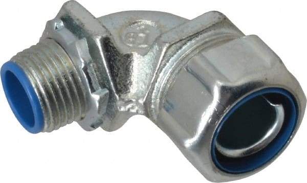 Thomas & Betts - 1/2" Trade, Malleable Iron Threaded Angled Liquidtight Conduit Connector - Insulated - Eagle Tool & Supply