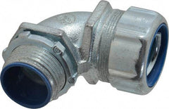 Thomas & Betts - 1" Trade, Malleable Iron Threaded Angled Liquidtight Conduit Connector - Insulated - Eagle Tool & Supply