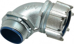 Thomas & Betts - 1-1/2" Trade, Malleable Iron Threaded Angled Liquidtight Conduit Connector - Insulated - Eagle Tool & Supply