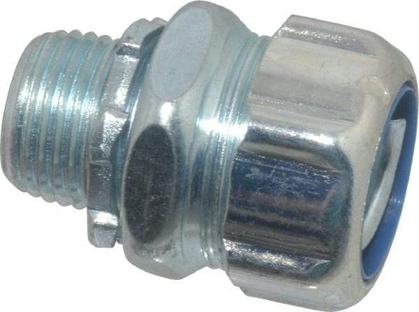 Thomas & Betts - 1/2" Trade, Steel Threaded Straight Liquidtight Conduit Connector - Noninsulated - Eagle Tool & Supply