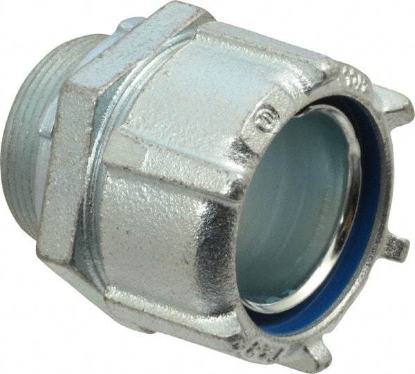 Thomas & Betts - 1-1/2" Trade, Steel Threaded Straight Liquidtight Conduit Connector - Noninsulated - Eagle Tool & Supply