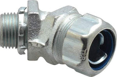 Thomas & Betts - 1/2" Trade, Malleable Iron Threaded Angled Liquidtight Conduit Connector - Noninsulated - Eagle Tool & Supply