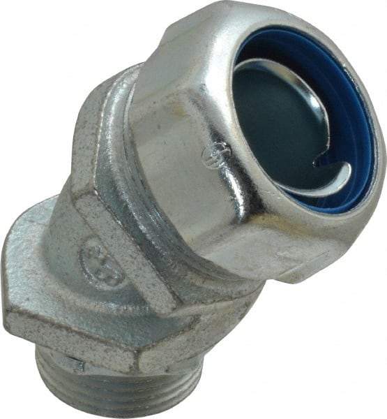 Thomas & Betts - 3/4" Trade, Malleable Iron Threaded Angled Liquidtight Conduit Connector - Noninsulated - Eagle Tool & Supply