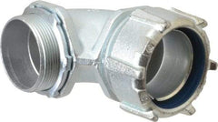 Thomas & Betts - 2" Trade, Malleable Iron Threaded Angled Liquidtight Conduit Connector - Noninsulated - Eagle Tool & Supply