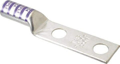 Thomas & Betts - 4/0 AWG Noninsulated Compression Connection Rectangle Ring Terminal - 1/2" Stud, 4.7" OAL x 1.03" Wide, Tin Plated Copper Contact - Eagle Tool & Supply