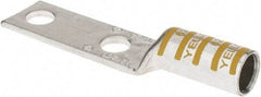 Thomas & Betts - 250 kcmil Wire Noninsulated Compression Connection Rectangle Ring Terminal - 1/2" Stud, 4.92" OAL x 1.13" Wide, Tin Plated Copper Contact - Eagle Tool & Supply