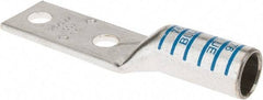 Thomas & Betts - 400 kcmil Wire Noninsulated Compression Connection Rectangle Ring Terminal - 1/2" Stud, 5.51" OAL x 1.41" Wide, Tin Plated Copper Contact - Eagle Tool & Supply