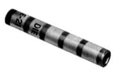 Thomas & Betts - 350 Wire Size Compatible, Noninsulated, Crimp-On Butt Splice Terminal - 2 Wire Entries, Copper Contacts, Tin Contact Plating, 3-3/4" OAL, Red - Eagle Tool & Supply