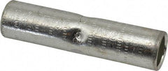 Thomas & Betts - 300mm Wire Size Compatible, Noninsulated, Crimp-On Butt Splice Terminal - 2 Wire Entries, Copper Contacts, Tin Contact Plating, 3-1/2" OAL, White - Eagle Tool & Supply