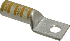 Thomas & Betts - 250 kcmil Wire Noninsulated Compression Connection Square Ring Terminal - 1/2" Stud, 3.15" OAL x 1.13" Wide, Tin Plated Copper Contact - Eagle Tool & Supply