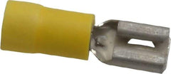 Thomas & Betts - 12 to 10 AWG, Vinyl, Fully Insulated, Female Wire Disconnect - 1/4 Inch Wide Tab, Yellow, CSA Certified, RoHS Compliant, UL 94 V-0, UL File E66716, UL Listed - Eagle Tool & Supply