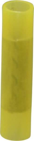 Thomas & Betts - 12 to 10 AWG Compatible, Nylon Fully Insulated, Crimp-On Butt Splice Terminal - 2 Wire Entries, Copper Contacts, Tin Contact Plating, 1.26" OAL, Yellow - Eagle Tool & Supply