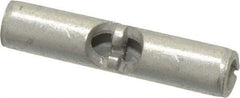 Thomas & Betts - 22 to 18 AWG Compatible, Noninsulated, Crimp-On Butt Splice Terminal - 2 Wire Entries, Copper Contacts, Tin Contact Plating, 0.62" OAL, Red - Eagle Tool & Supply