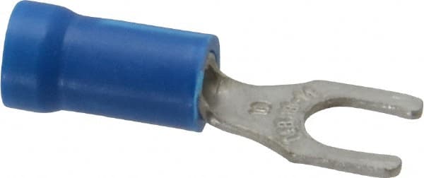 Thomas & Betts - #10 Stud, 18 to 14 AWG Compatible, Partially Insulated, Crimp Connection, Locking Fork Terminal - Eagle Tool & Supply