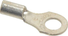 Thomas & Betts - 18-14 AWG Noninsulated Crimp Connection D Shaped Ring Terminal - #8 Stud, 3/4" OAL x 0.31" Wide, Tin Plated Copper Contact - Eagle Tool & Supply