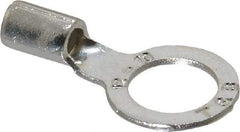 Thomas & Betts - 12-10 AWG Noninsulated Crimp Connection D Shaped Ring Terminal - 3/8" Stud, 1.1" OAL x 0.59" Wide, Tin Plated Copper Contact - Eagle Tool & Supply