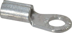 Thomas & Betts - 8 AWG Noninsulated Crimp Connection Circular Ring Terminal - 1/4" Stud, 1.13" OAL x 0.48" Wide, Tin Plated Copper Contact - Eagle Tool & Supply
