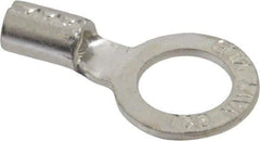 Thomas & Betts - 8 AWG Noninsulated Crimp Connection Circular Ring Terminal - 1/2" Stud, 1.49" OAL x 0.82" Wide, Tin Plated Copper Contact - Eagle Tool & Supply