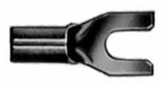 Thomas & Betts - 1/4" Stud, 18 to 14 AWG Compatible, Noninsulated, Crimp Connection, Standard Fork Terminal - Eagle Tool & Supply