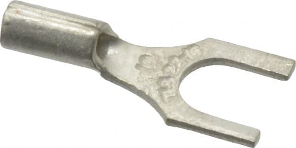 Thomas & Betts - #10 Stud, 22 to 16 AWG Compatible, Noninsulated, Crimp Connection, Standard Fork Terminal - Eagle Tool & Supply