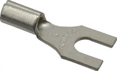 Thomas & Betts - #6 Stud, 18 to 14 AWG Compatible, Noninsulated, Crimp Connection, Standard Fork Terminal - Eagle Tool & Supply