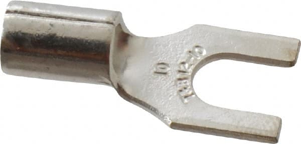 Thomas & Betts - #10 Stud, 12 to 10 AWG Compatible, Noninsulated, Crimp Connection, Standard Fork Terminal - Eagle Tool & Supply