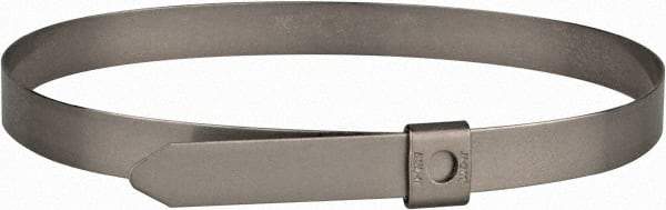 Thomas & Betts - 10" Long Natural (Color) Stainless Steel Standard Cable Tie - 200 Lb Tensile Strength, 0.38mm Thick, 4" Max Bundle Diam - Eagle Tool & Supply