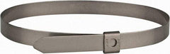 Thomas & Betts - 10" Long Natural (Color) Stainless Steel Standard Cable Tie - 200 Lb Tensile Strength, 0.38mm Thick, 4" Max Bundle Diam - Eagle Tool & Supply