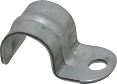 Thomas & Betts - 1/2" Pipe, Steel, Zinc Plated" Pipe or Conduit Strap - 1 Mounting Hole - Eagle Tool & Supply