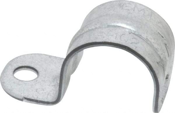 Thomas & Betts - 3/4" Pipe, Steel, Zinc Plated" Pipe or Conduit Strap - 1 Mounting Hole - Eagle Tool & Supply