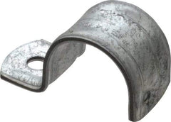 Thomas & Betts - 1" Pipe, Steel, Zinc Plated" Pipe or Conduit Strap - 1 Mounting Hole - Eagle Tool & Supply