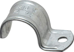 Thomas & Betts - 3/4" Pipe, Steel, Zinc Plated" Pipe or Conduit Strap - 1 Mounting Hole - Eagle Tool & Supply