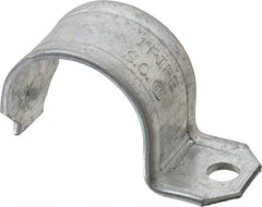 Thomas & Betts - 1" Pipe, Steel, Zinc Plated" Pipe or Conduit Strap - 1 Mounting Hole - Eagle Tool & Supply