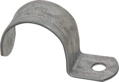 Thomas & Betts - 1-1/2" Pipe, Steel, Zinc Plated" Pipe or Conduit Strap - 1 Mounting Hole - Eagle Tool & Supply