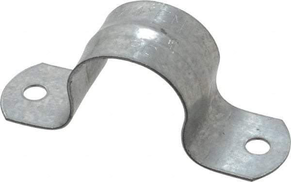 Thomas & Betts - 3/4 Pipe, Steel, Zinc Plated Pipe or Conduit Strap - 2 Mounting Holes - Eagle Tool & Supply