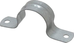 Thomas & Betts - 1-1/4 Pipe, Steel, Zinc Plated Pipe or Conduit Strap - 2 Mounting Holes - Eagle Tool & Supply