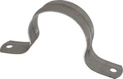 Thomas & Betts - 2 Pipe, Steel, Zinc Plated Pipe or Conduit Strap - 2 Mounting Holes - Eagle Tool & Supply