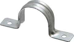 Thomas & Betts - 1-1/4 Pipe, Steel, Zinc Plated Pipe or Conduit Strap - 2 Mounting Holes - Eagle Tool & Supply