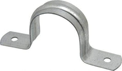 Thomas & Betts - 1-1/2 Pipe, Steel, Zinc Plated Pipe or Conduit Strap - 2 Mounting Holes - Eagle Tool & Supply