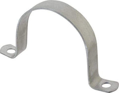 Thomas & Betts - 3-1/2 Pipe, Steel, Zinc Plated Pipe or Conduit Strap - 2 Mounting Holes - Eagle Tool & Supply