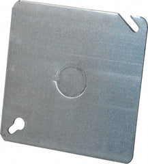 Thomas & Betts - Electrical Outlet Box Steel Face Cover - 4" Overall Width - Eagle Tool & Supply