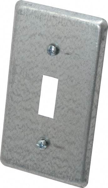 Thomas & Betts - Electrical Outlet Box Steel Device Cover - Includes Phillips Head Screw - Eagle Tool & Supply