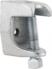 Thomas & Betts - 15/16" Max Flange Thickness, 1/4-20" Rod Standard Beam Clamp - 450 Lb Capacity, Malleable Iron - Eagle Tool & Supply