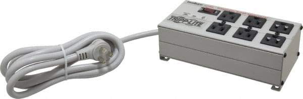 Tripp-Lite - 6 Outlets, 120 Volts, 15 Amps, 6' Cord, Power Outlet Strip - Free Hanging, Keyhole Mount, 1-15P NEMA Configuration, 9" Strip - Eagle Tool & Supply