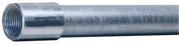 Made in USA - 1" Trade Size, 10' Long, Rigid Conduit - Steel, 1" ID - Eagle Tool & Supply