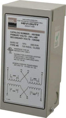 Sola/Hevi-Duty - 1 Phase, 240-480 Volt Input, 120/240 Volt Output, 60 Hz, 0.05 kVA, General Purpose Transformer - 4, 12, 3R, 4X NEMA Rating, 176°F Temp Rise, 4 Inch Wide x 3 Inch Deep x 6 Inch High, Indoor, Outdoor, Wall Mount - Eagle Tool & Supply